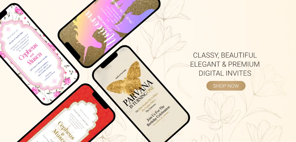 Classy, beautiful, elegant and premium digital invites